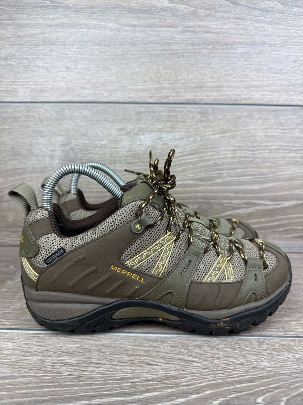 Merrell Siren Sport 2 Brindle Green Women’s Sz 7 Low Vibram Sole Hiking Shoes